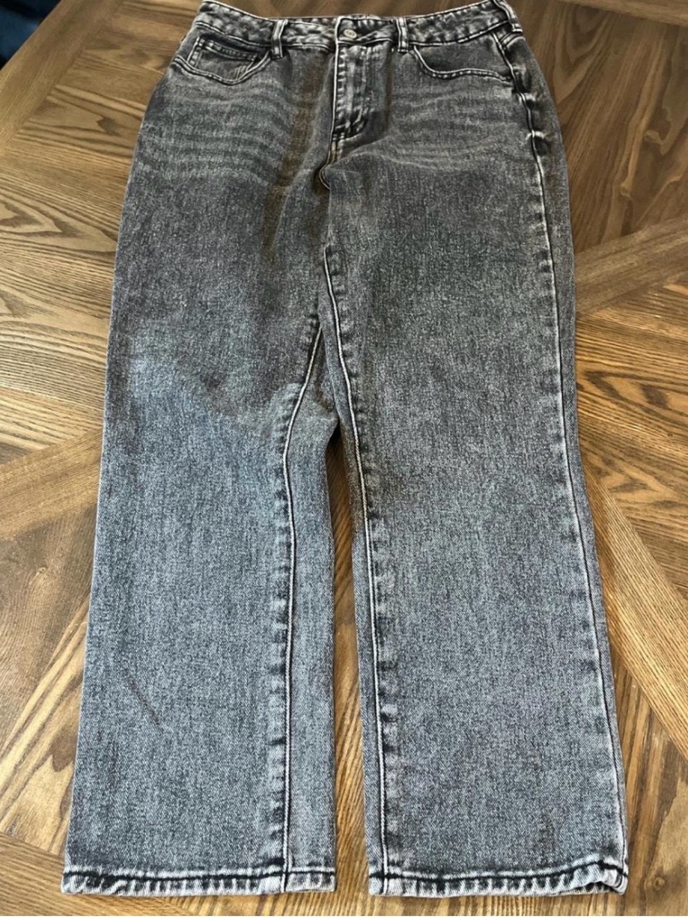 Women's High-Rise Straight Leg Jeans - Black Wash